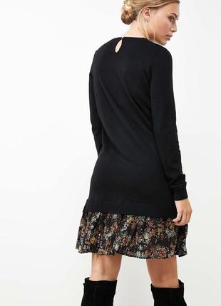 Стильное платье-свитер next с добавлением шерсти, l2 фото