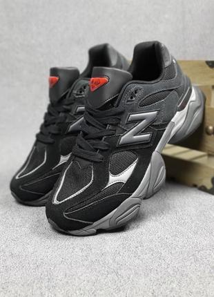 Женские кроссовки new balance 9060 черные на серой подошве / нью беланс / женская демисезонная обувь на весну , лето , осень