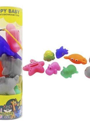 Іграшки для ванної "морські мешканці", 8 штук, в тубі