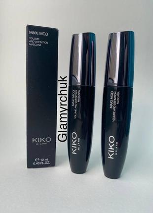 Туш для вій kiko milano maxi mod volume & definition