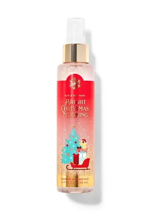 Шиммерный спрей для тела bath and body works bright christmas morning