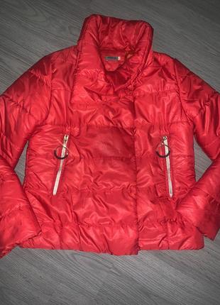 Куртка стёганная демисезон красная1 фото