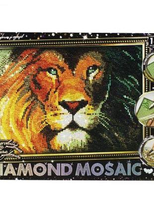 Алмазная живопись "diamond mosaic. лев"