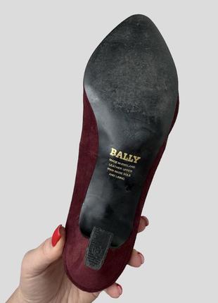 Кожаные туфли лодочки bally италия из натуральной кожи замши7 фото