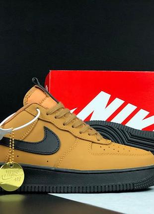 Мужские кожаные кроссовки на весну  в стиле nike air force 1 🆕 найк аир форс