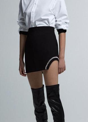 Спідниця міні zara з камінцями