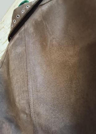 Женская куртка-косуха, жакет, под  замш, под кожу ,батал размер 48 504 фото