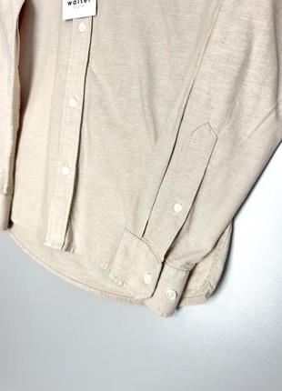 Burton сорочка з цупкого котону, в приємному бежевому кольорі.2 фото