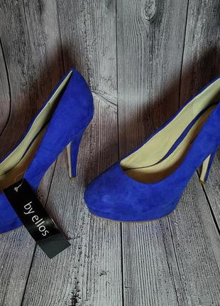 Туфли синие новые с биркой 39 размер4 фото
