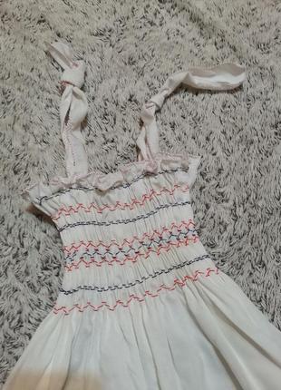 Плаття біле вінтажне з вишивкою2 фото