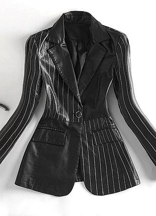 Жакет жіночий з екошкіри