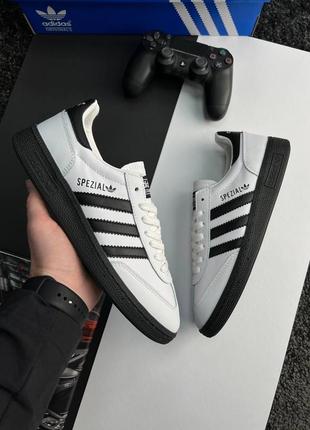 Чоловічі кросівки adidas spezial white leather black