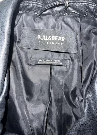 Кожаная куртка pull &amp; bear4 фото