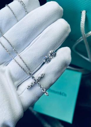 Подвеска tiffany &amp;co крестик6 фото