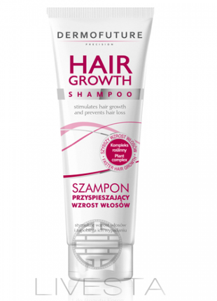 Зміцнюючий шампунь для стимуляції росту волосся для жінок dermofuture, 200 мл