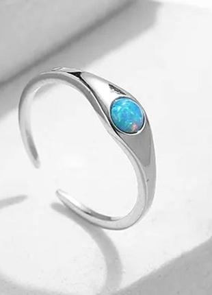 Серебряное кольцо  с бирюзовым опалом nano