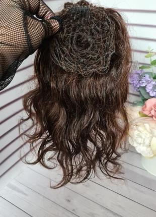 Винтажный хвост шиньон 100% натуральный словянский волос.5 фото