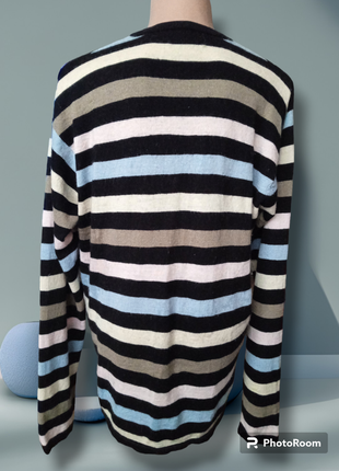 Женский свитер джемпер люкс 100% шерсть мериноса в полоску fred perry2 фото