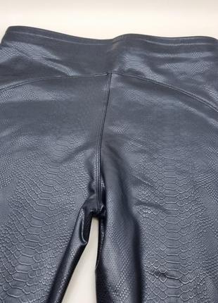 Цена 🔥 леггенсы лосины брюки с утеплителем экокожа питон4 фото