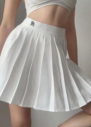 Белая юбка теннисная1 фото