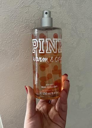 Оригинальный парфюмированный спрей для тела victoria’s secret pink warm cozy body mist