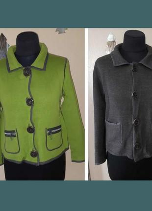 Жакет m, l  кардиган 
пальто накидка пиджак куртка двусторонняя betty barclay, серый, зелёный подарок сумка