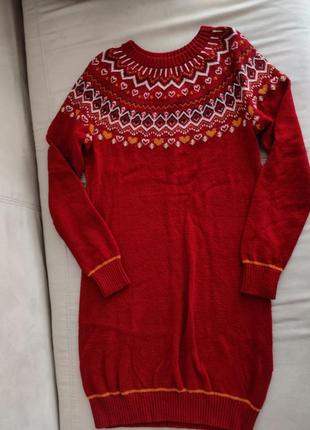 Теплое красное платье ♥️h&amp;m cotton +5% alpaca wool6 фото