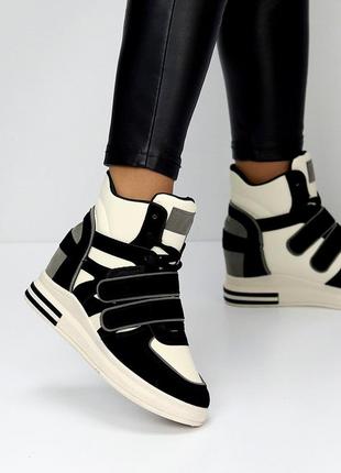 Сникерсы "syrup", черные, экокожа/экономик