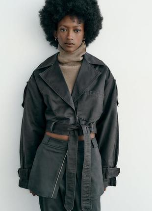 Вкорочений тренч zara