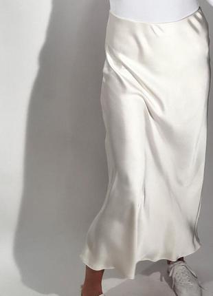 Zara атласная юбка женская5 фото