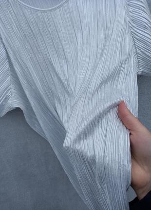 Серебристое платье туника большого размера3 фото