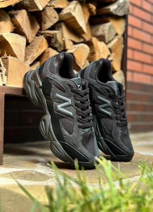 New balance кросівки шкіряні чорні