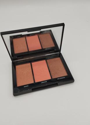 Morphe blushing babes pop of poppy палітра рум'ян, бронзер