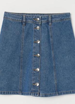 Новая джинсовая юбка h&amp;m, размер s-xs