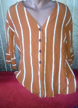 Вискоза блуза на пуговицах v вырез1 фото