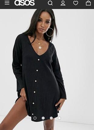 Легкое платье с рукавом свободное батал свободное asos беж бежевый сукня вільна широка