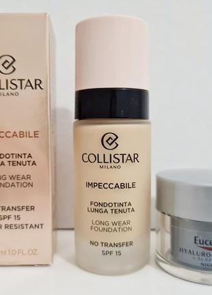 Тональна основа collistar impeccabile long wear foundation spf 15