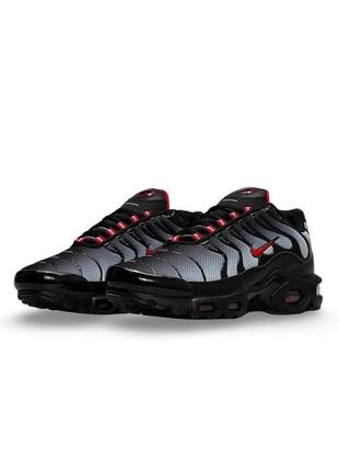 Мужские кроссовки nike air max plus black gradient red