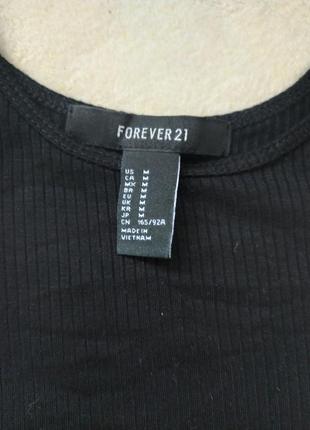 Боди чёрный forever 21, в рубчик, м, 165/92 см4 фото