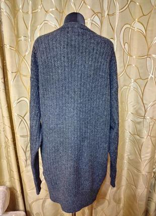 Брендовый шерстяной свитер джемпер пуловер оверсайз большого размера батал альпака7 фото