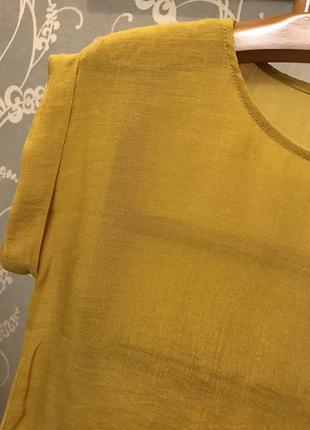 Дуже гарна і стильна брендовий блузка жовто-гірчичного кольору.7 фото