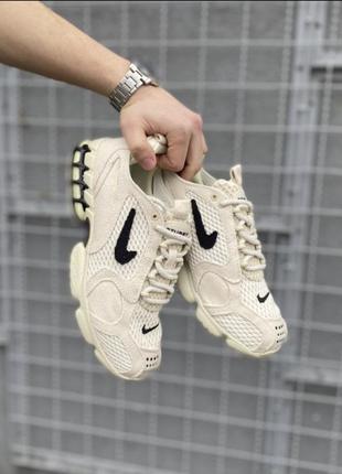 Кроссовки nike air zoom spiridon cage 2 stussy fossil