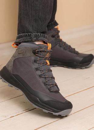 Термокроссовки мужские влагостойкие серые8 фото