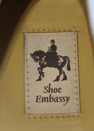 Оригинальные мягчайшие трехцветные кожаные топсайдеры shoe embassy  англия  43 р.5 фото