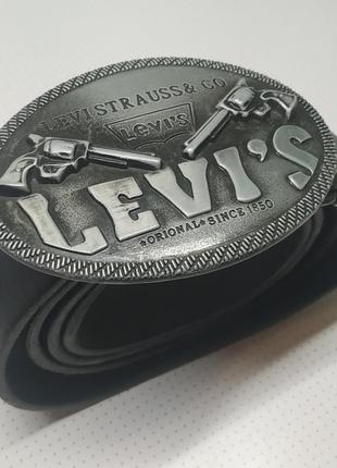 Ремінь шкіряний levi's пасок levis