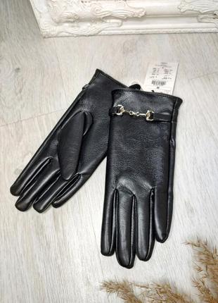 Фирменные перчатки из искусственной кожи🖤 женские носки5 фото