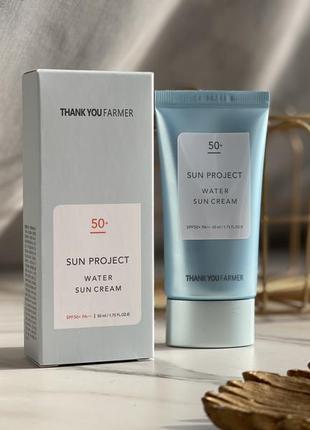 Увлажняющий солнцезащитный крем thank you farmer sun project water sun cream spf50 + / pa +++