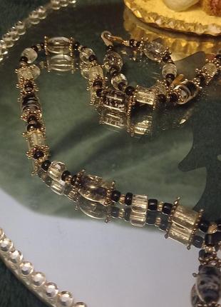 Цікаве, вінтажне намисто зі скла. англія.