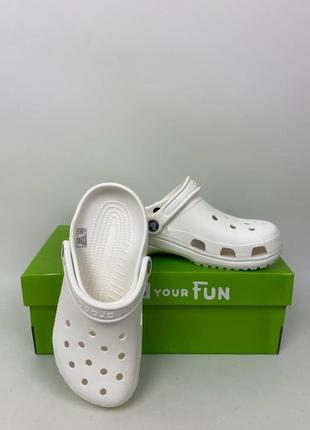 Classic white crocs класичні білі крокси3 фото