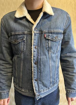 Шерпа levis левайс джинсова куртка з мехом s1 фото